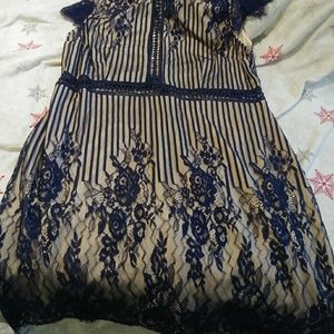 Navy lace dress